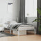 vidaXL - Bedframe - met - hoofdbord - metaal - wit - 100x190 - cm