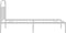 vidaXL - Bedframe - met - hoofdbord - metaal - wit - 100x190 - cm