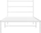 vidaXL - Bedframe - met - hoofdbord - metaal - wit - 100x190 - cm