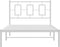 vidaXL - Bedframe - met - hoofdbord - metaal - wit - 100x190 - cm