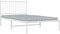 vidaXL - Bedframe - met - hoofdbord - metaal - wit - 100x190 - cm