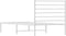 vidaXL - Bedframe - met - hoofdbord - metaal - wit - 100x190 - cm