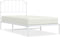 vidaXL - Bedframe - met - hoofdbord - metaal - wit - 100x200 - cm