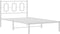 vidaXL - Bedframe - met - hoofdbord - metaal - wit - 100x200 - cm