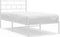vidaXL - Bedframe - met - hoofdbord - metaal - wit - 100x200 - cm