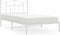vidaXL - Bedframe - met - hoofdbord - metaal - wit - 100x200 - cm