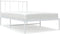 vidaXL - Bedframe - met - hoofdbord - metaal - wit - 100x200 - cm