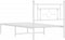 vidaXL - Bedframe - met - hoofdbord - metaal - wit - 100x200 - cm