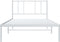 vidaXL - Bedframe - met - hoofdbord - metaal - wit - 100x200 - cm