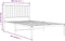 vidaXL - Bedframe - met - hoofdbord - metaal - wit - 100x200 - cm