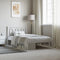 vidaXL - Bedframe - met - hoofdbord - metaal - wit - 100x200 - cm