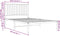 vidaXL - Bedframe - met - hoofdbord - metaal - wit - 100x200 - cm