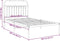 vidaXL - Bedframe - met - hoofdbord - metaal - wit - 100x200 - cm