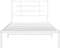 vidaXL - Bedframe - met - hoofdbord - metaal - wit - 100x200 - cm