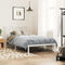 vidaXL - Bedframe - met - hoofdbord - metaal - wit - 100x200 - cm