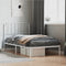vidaXL - Bedframe - met - hoofdbord - metaal - wit - 100x200 - cm