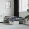 vidaXL - Bedframe - met - hoofdbord - metaal - wit - 100x200 - cm