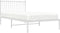 vidaXL - Bedframe - met - hoofdbord - metaal - wit - 100x200 - cm