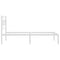 vidaXL - Bedframe - met - hoofdbord - metaal - wit - 100x200 - cm