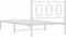 vidaXL - Bedframe - met - hoofdbord - metaal - wit - 100x200 - cm