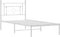 vidaXL - Bedframe - met - hoofdbord - metaal - wit - 100x200 - cm