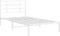 vidaXL - Bedframe - met - hoofdbord - metaal - wit - 100x200 - cm