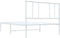 vidaXL - Bedframe - met - hoofdbord - metaal - wit - 100x200 - cm