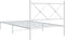 vidaXL - Bedframe - met - hoofdbord - metaal - wit - 100x200 - cm