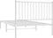 vidaXL - Bedframe - met - hoofdbord - metaal - wit - 100x200 - cm