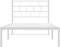 vidaXL - Bedframe - met - hoofdbord - metaal - wit - 100x200 - cm