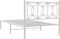 vidaXL - Bedframe - met - hoofdbord - metaal - wit - 100x200 - cm