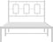 vidaXL - Bedframe - met - hoofdbord - metaal - wit - 100x200 - cm