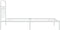 vidaXL - Bedframe - met - hoofdbord - metaal - wit - 100x200 - cm