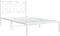 vidaXL - Bedframe - met - hoofdbord - metaal - wit - 100x200 - cm