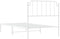 vidaXL - Bedframe - met - hoofdbord - metaal - wit - 100x200 - cm