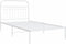 vidaXL - Bedframe - met - hoofdbord - metaal - wit - 100x200 - cm