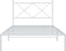 vidaXL - Bedframe - met - hoofdbord - metaal - wit - 100x200 - cm