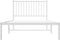 vidaXL - Bedframe - met - hoofdbord - metaal - wit - 100x200 - cm