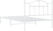 vidaXL - Bedframe - met - hoofdbord - metaal - wit - 100x200 - cm