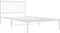 vidaXL - Bedframe - met - hoofdbord - metaal - wit - 100x200 - cm