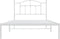 vidaXL - Bedframe - met - hoofdbord - metaal - wit - 100x200 - cm
