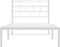 vidaXL - Bedframe - met - hoofdbord - metaal - wit - 100x200 - cm