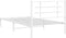 vidaXL - Bedframe - met - hoofdbord - metaal - wit - 100x200 - cm