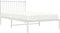 vidaXL - Bedframe - met - hoofdbord - metaal - wit - 100x200 - cm
