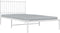 vidaXL - Bedframe - met - hoofdbord - metaal - wit - 100x200 - cm