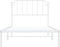 vidaXL - Bedframe - met - hoofdbord - metaal - wit - 100x200 - cm