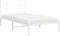 vidaXL - Bedframe - met - hoofdbord - metaal - wit - 100x200 - cm