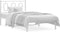 vidaXL - Bedframe - met - hoofdbord - metaal - wit - 100x200 - cm