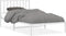 vidaXL - Bedframe - met - hoofdbord - metaal - wit - 107x203 - cm