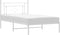 vidaXL - Bedframe - met - hoofdbord - metaal - wit - 107x203 - cm